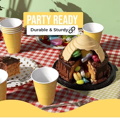 18 Oz. Yellow Plastic Cups | 50 Ct.