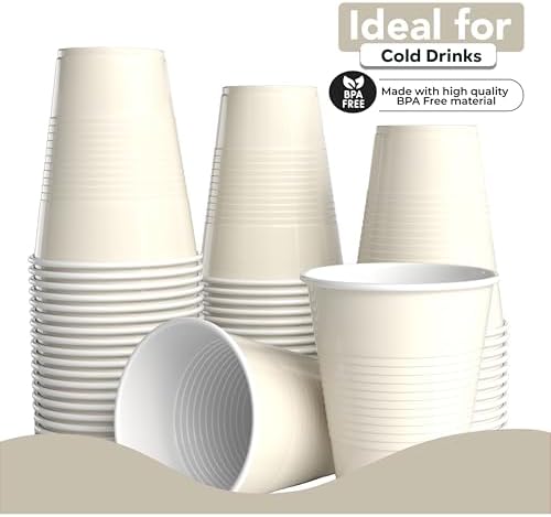 18 Oz. Ivory Plastic Cups | 50 Ct.