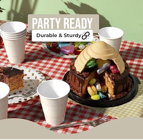 18 Oz. Ivory Plastic Cups | 50 Ct.