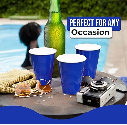 18 Oz. Dark Blue Plastic Cups | 50 Ct.