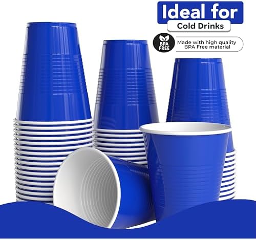 18 Oz. Dark Blue Plastic Cups | 50 Ct.