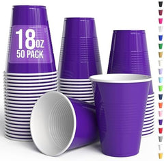 18 Oz. Purple Plastic Cups | 50 Ct.
