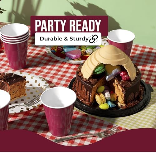 18 Oz. Burgundy Plastic Cups | 50 Ct.