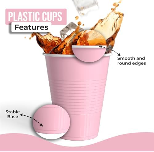 18 Oz. Pink Plastic Cups | 50 Ct.