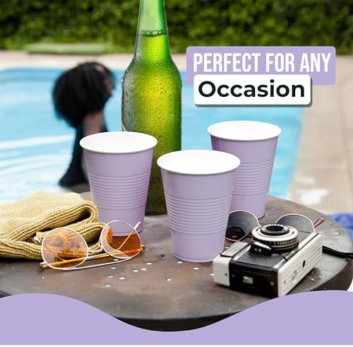 18 Oz. Lavender Plastic Cups | 50 Ct.