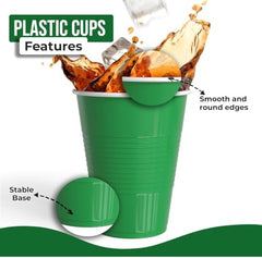 18 Oz. Emerald Green Plastic Cups | 50 Ct.