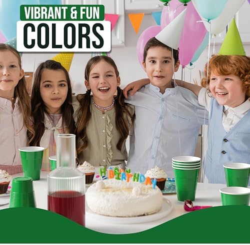 18 Oz. Emerald Green Plastic Cups | 50 Ct.