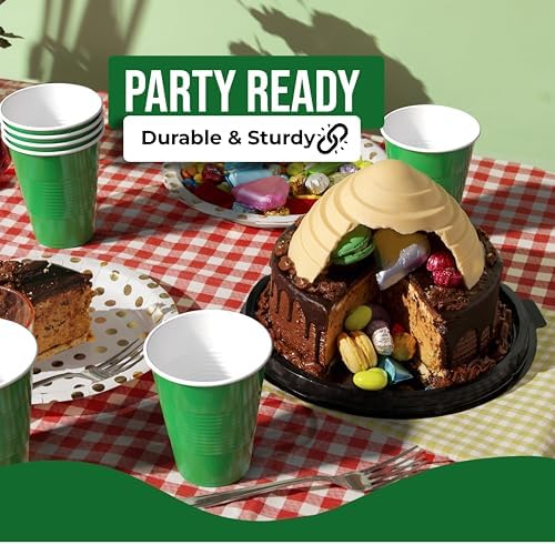 18 Oz. Emerald Green Plastic Cups | 50 Ct.