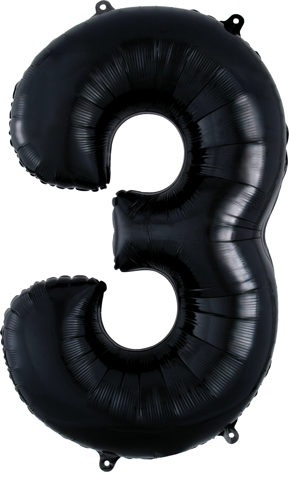Black Number "3" SuperShape Foil Balloon | 34"