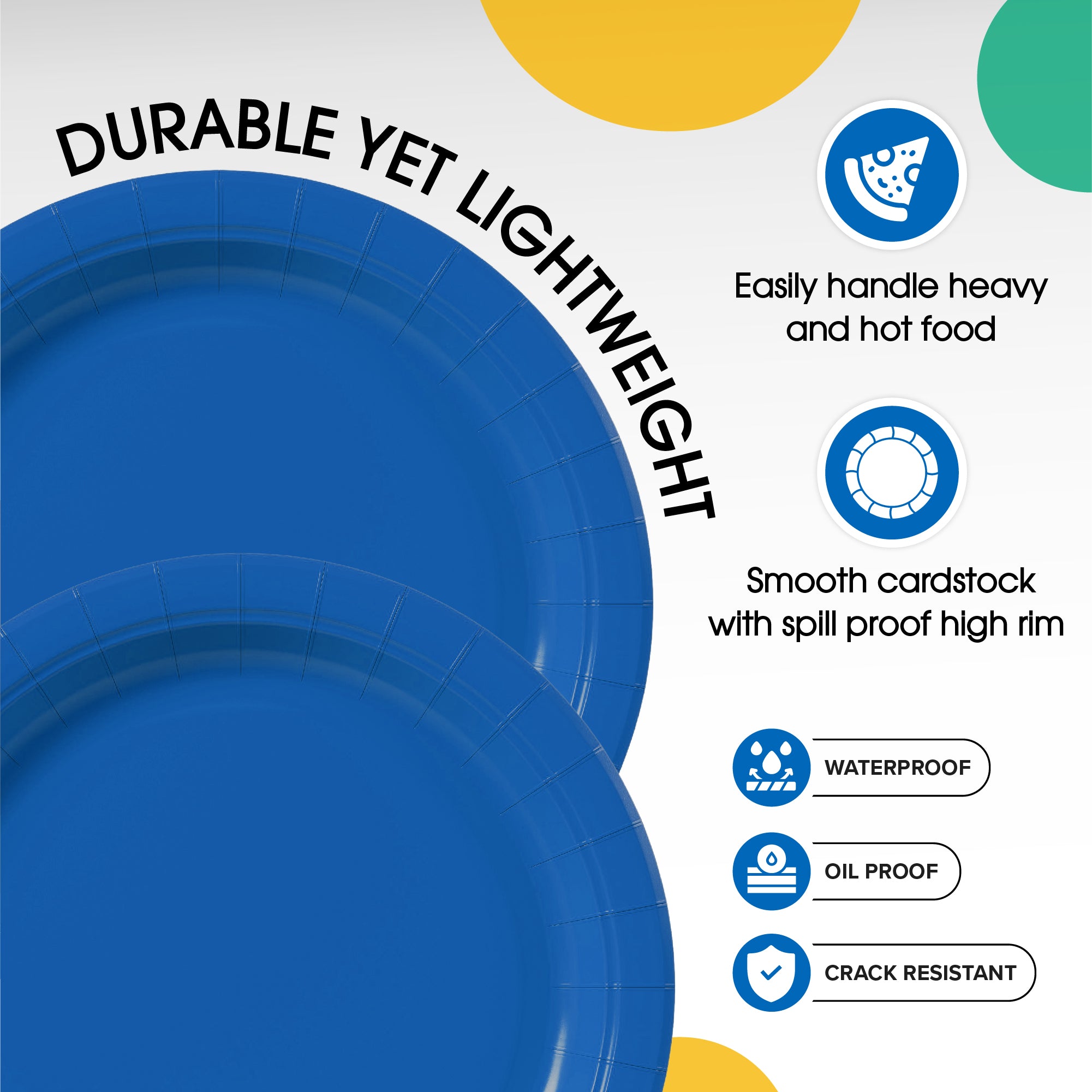 7 in. Dark Blue Paper Plates | Case of 1000