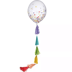 24" Ballon Kit Asst Confeti & Tassel Balloon