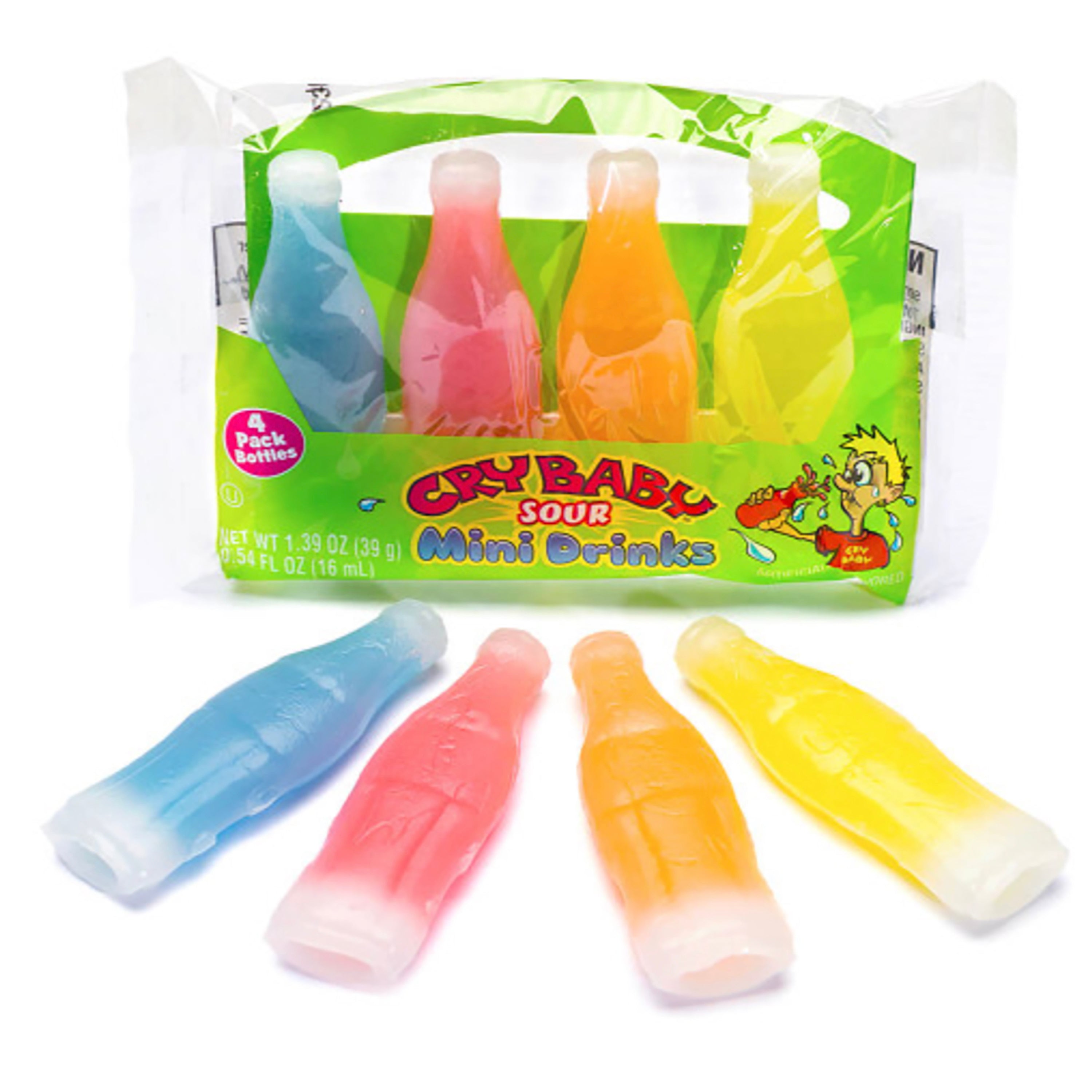 Cry Baby Sour Wax Bottles/4-Pc (18)