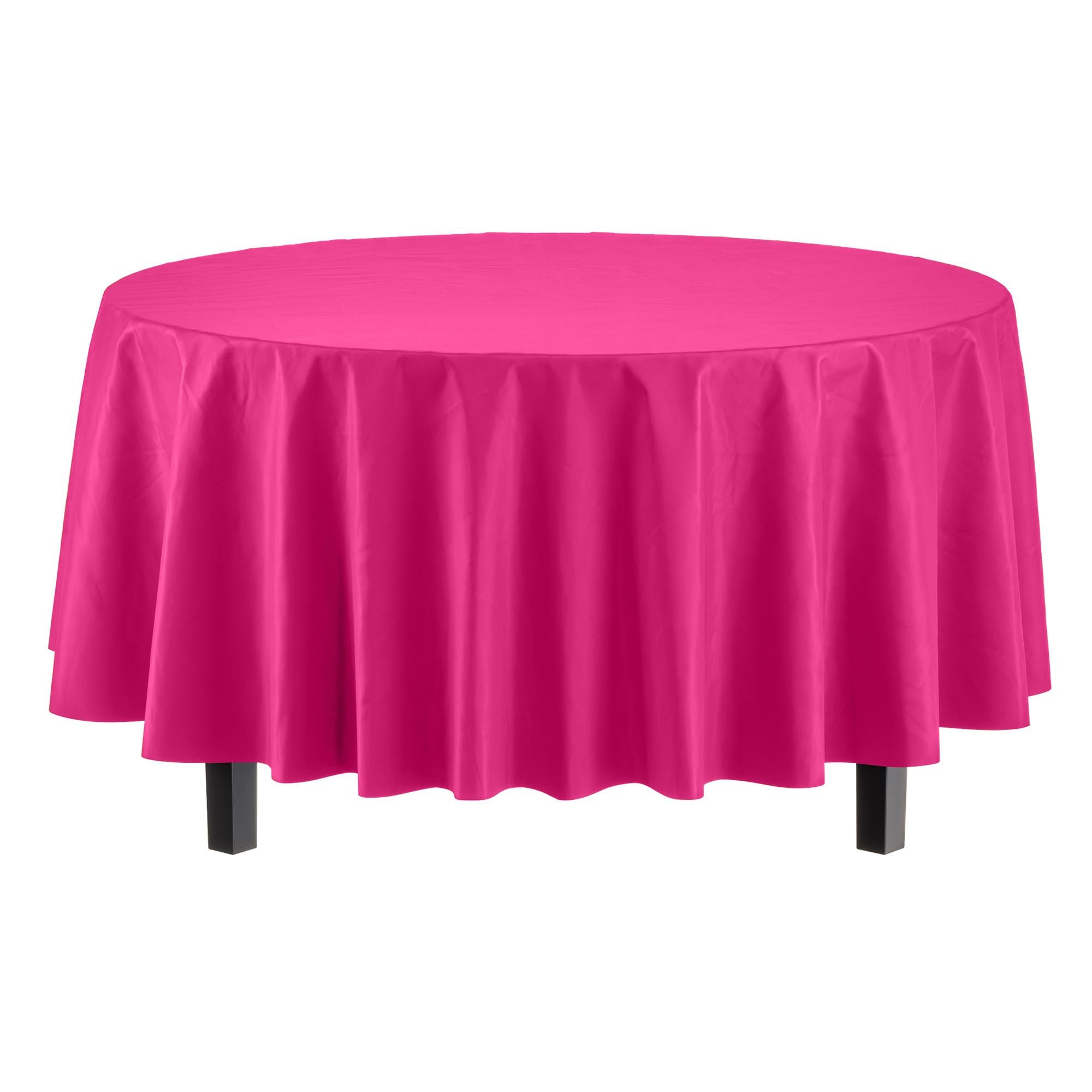 Round Cerise Table Covers | 6 Pack