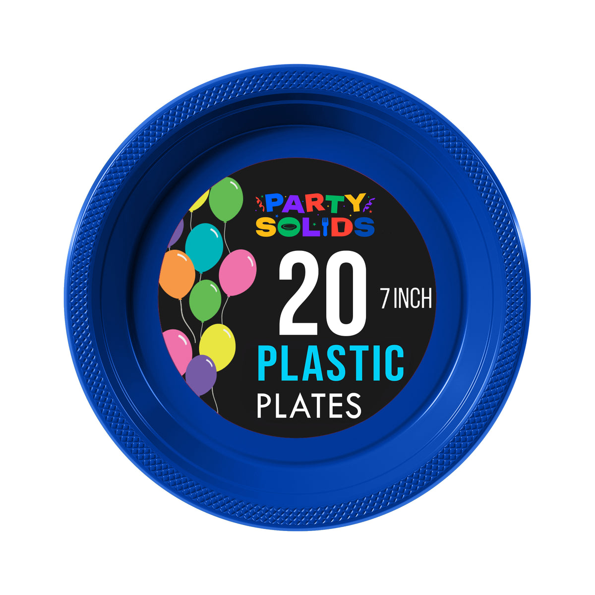 7 in. Dark Blue Plastic Plates | 20 Ct.