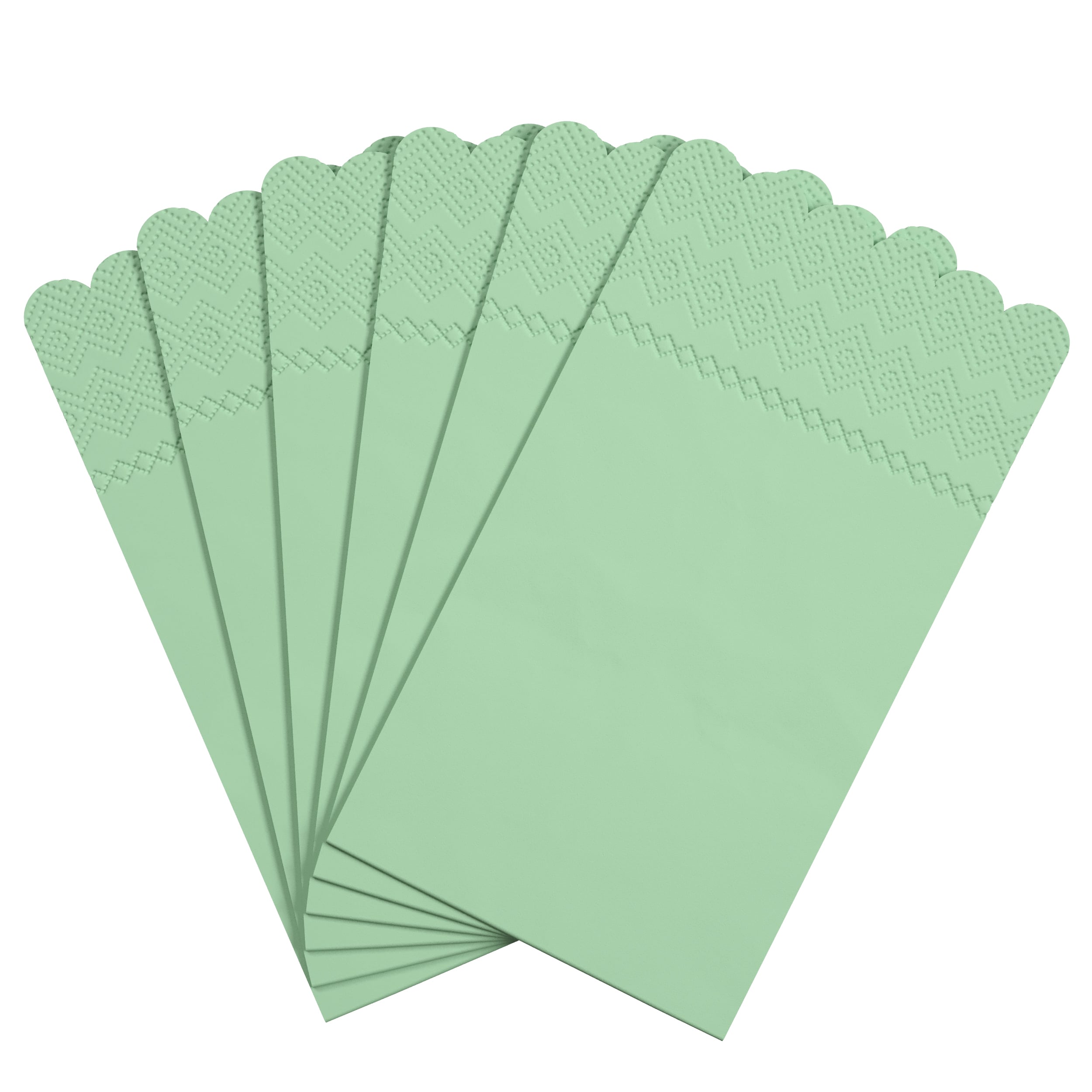 3 Ply Pistachio Green Scalloped Napkins - 20 Ct.
