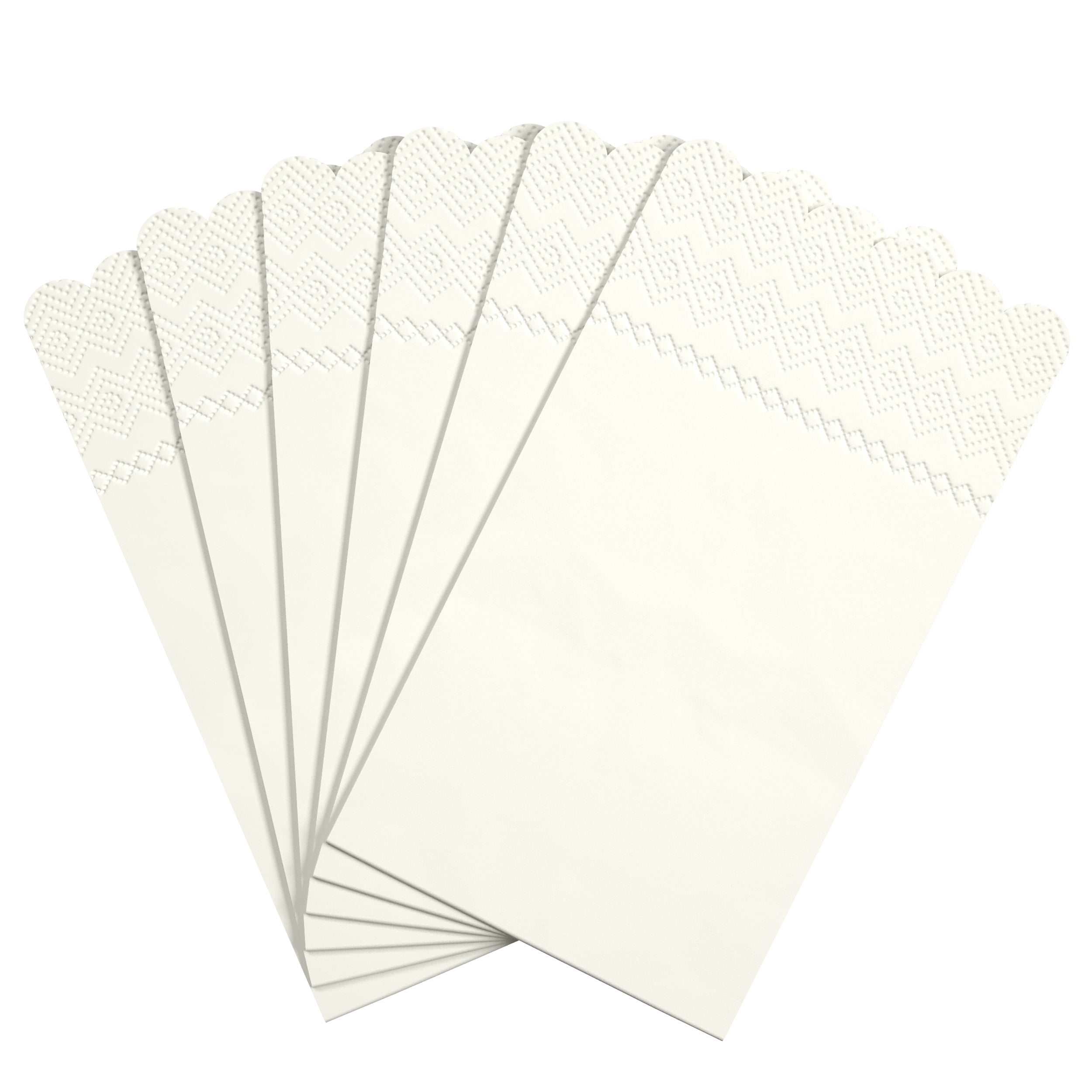 3 Ply Ivory Scalloped Napkins - 20 Ct.
