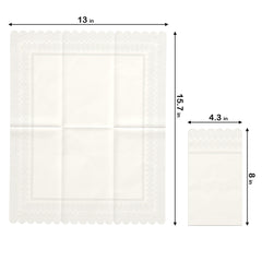 3 Ply Ivory Scalloped Napkins - 20 Ct.