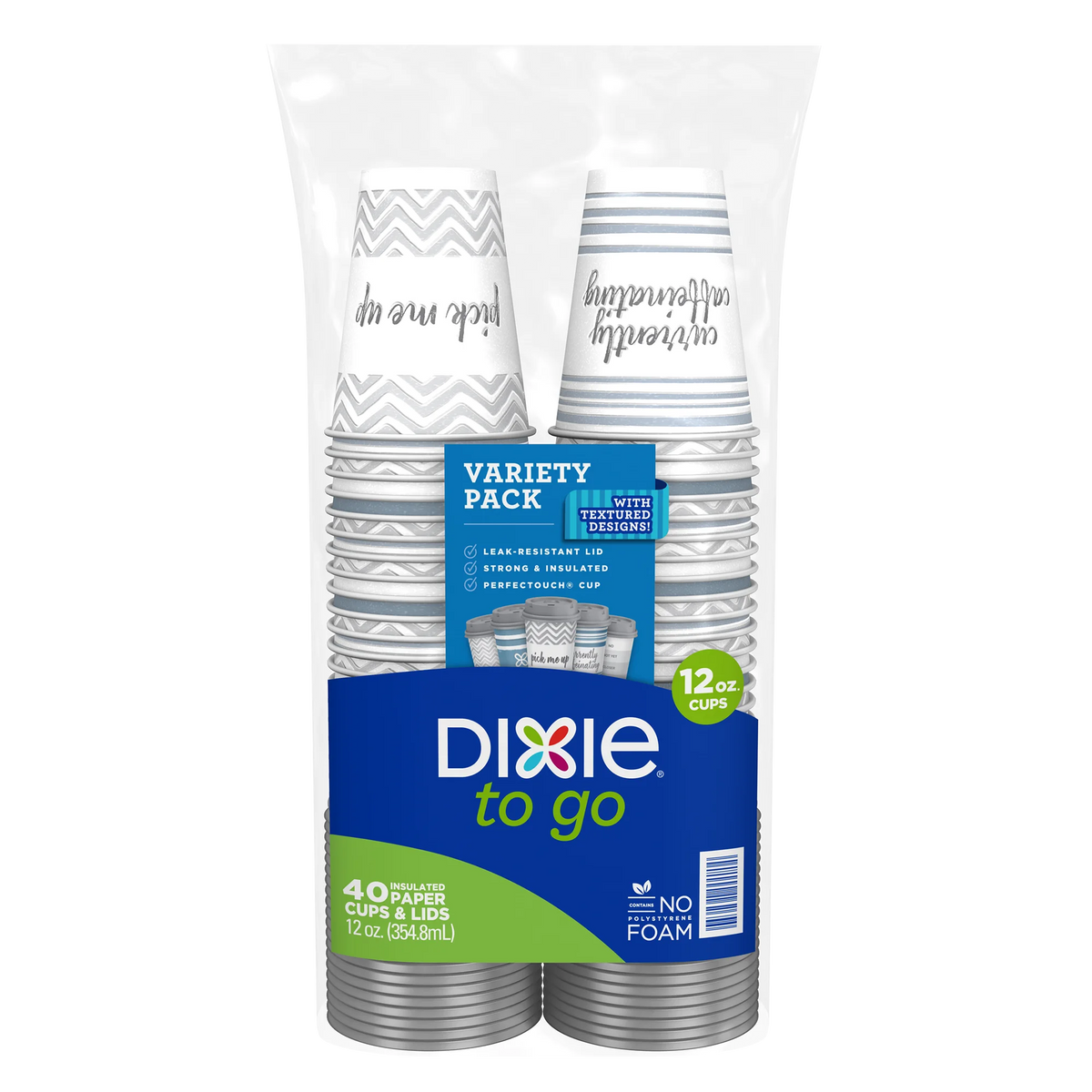 Dixie to go 40 count 12 oz cup with lids