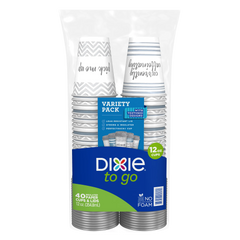 Dixie to go 40 count 12 oz cup with lids