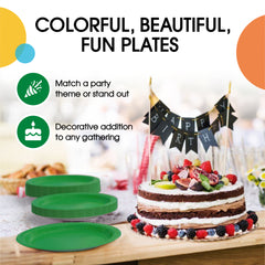 10 In. Emerald Green Paper Plates - 20 Ct.