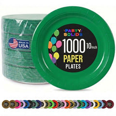 10 in. Emerald Green Paper Plates | Case of 1000
