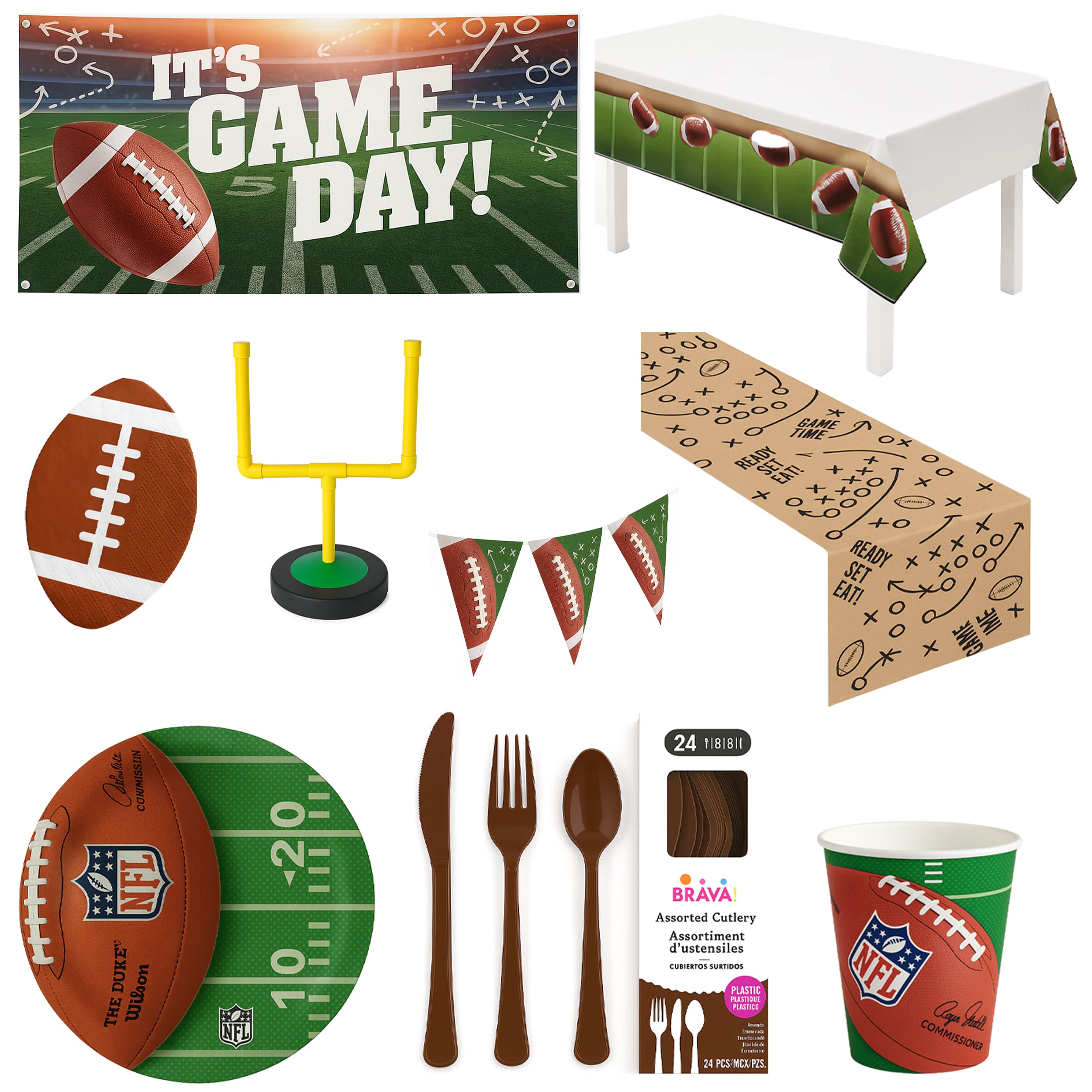 Football Birthday Party Mid Kit - For 8 Guests