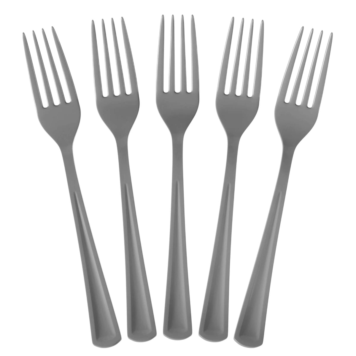 Silver Plastic Forks | 25 Count
