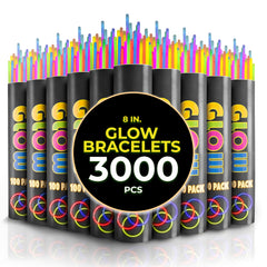 8 In. Assorted Glow Bracelets | Case of 3000