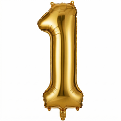 Gold Number 1  Foil Balloon - 18 In.