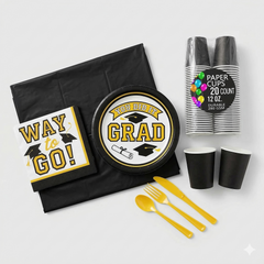 271 Pcs Bright Future "You Did It" Party Kit | For 40 Guests