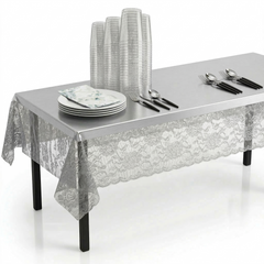121 Pcs Silver Elegance Party Kit | For 20 Guests