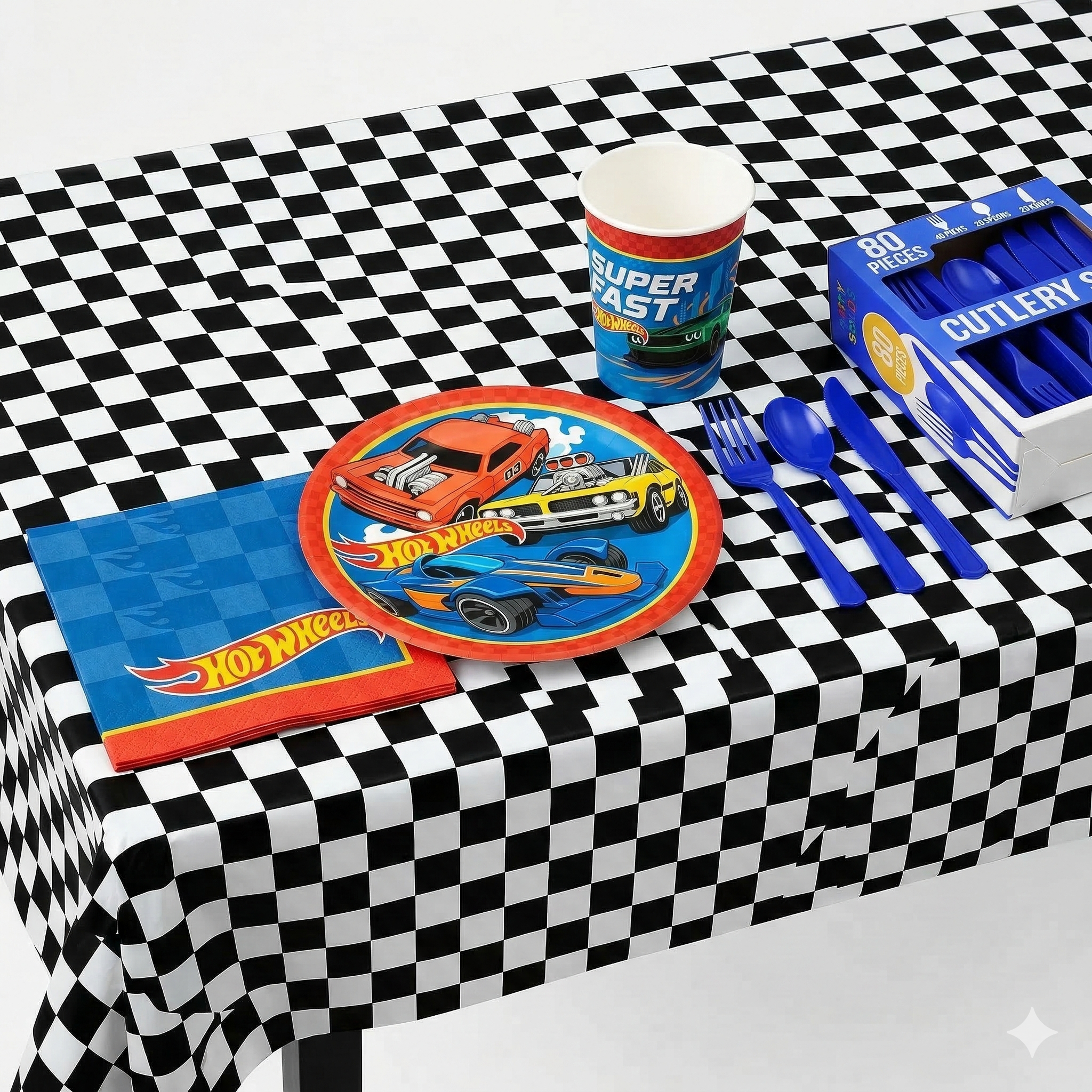 161 Pcs Hot Wheels Party Kit | For 20 Guests