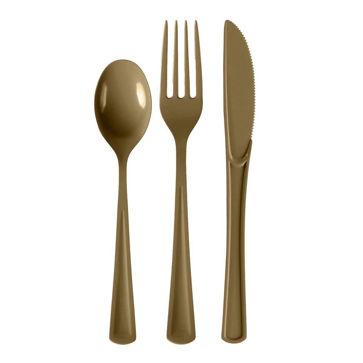 Heavy Duty Gold Cutlery Combo - 24 Count