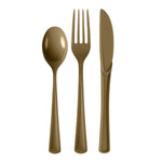 Heavy Duty Gold Cutlery Combo | 7.5 in. | 24 Count