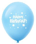 8ct, 12" Happy Birthday Light Blue Balloon