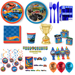Hot Wheels Deluxe Birthday Party Kit - For 8 Guests