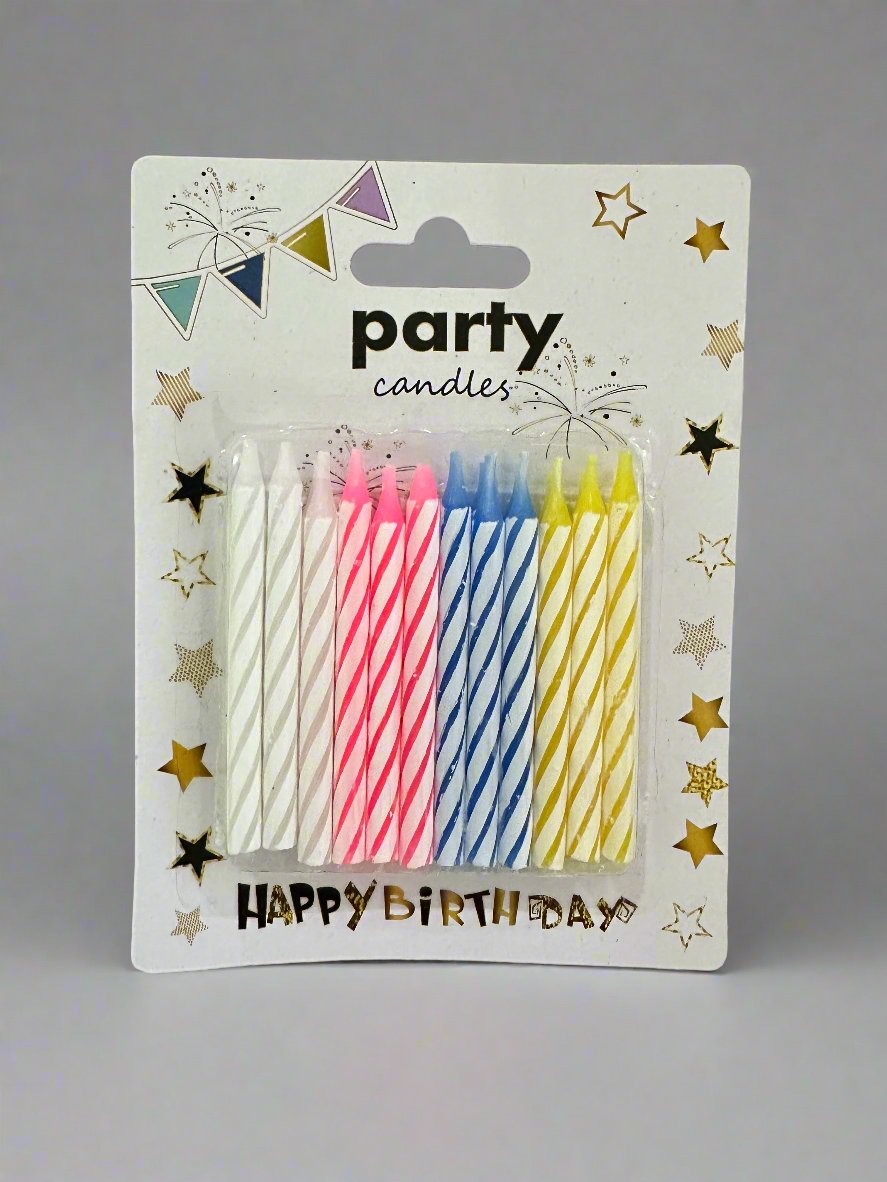 Little Gym - 24 Assorted Color Birthday Candles - 12 Count