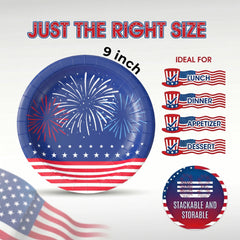 9" Starburst Paper Plates - 20 Ct.