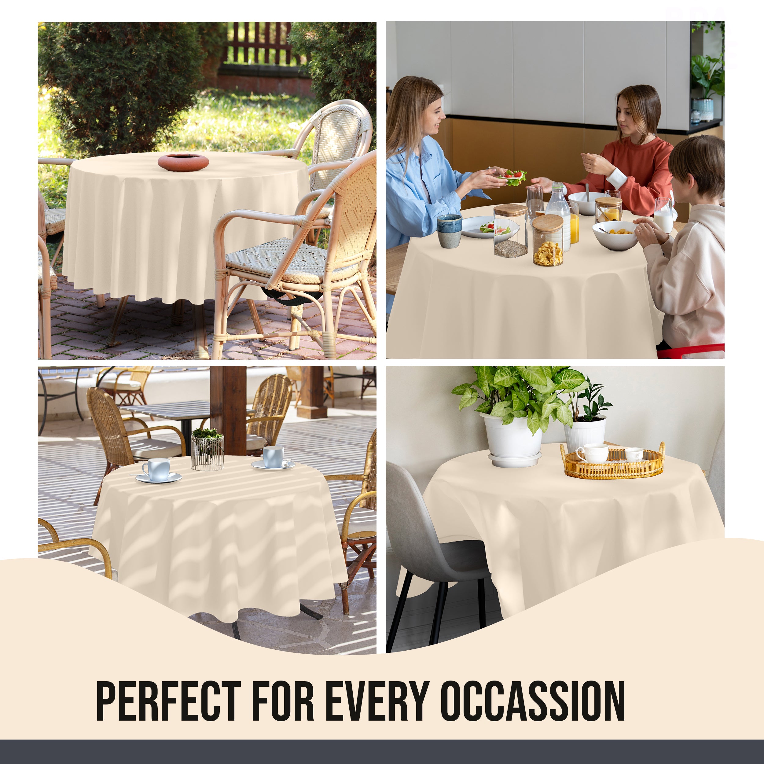 Premium Ivory Table Cover 85" x 85"