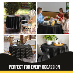 Premium 70" Round Black Table Cover