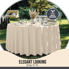 Premium 108" Round Ivory Table Cover