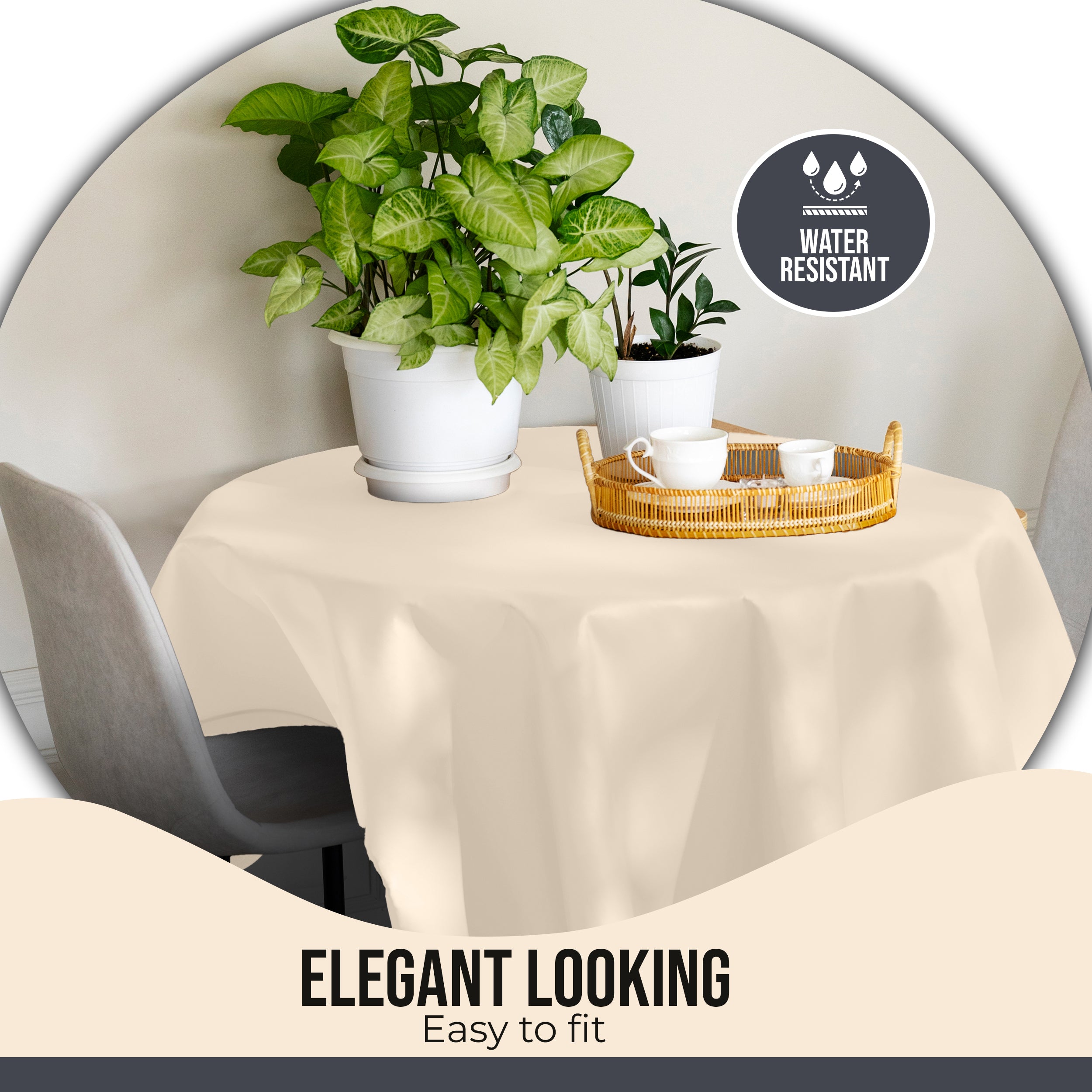 Premium Ivory Table Cover 52" x 52"