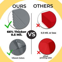 Premium Silver Plastic Table Covers | 6 Pack | 54 in. x 108 in.