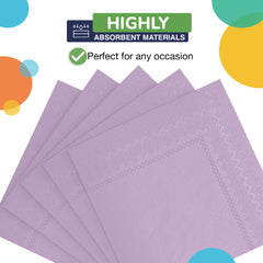 Lavender Beverage Napkins | 4.75 in. x 4.75 in. | Case of 3600