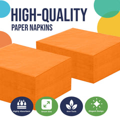 Orange Luncheon Napkins | 1800 Count