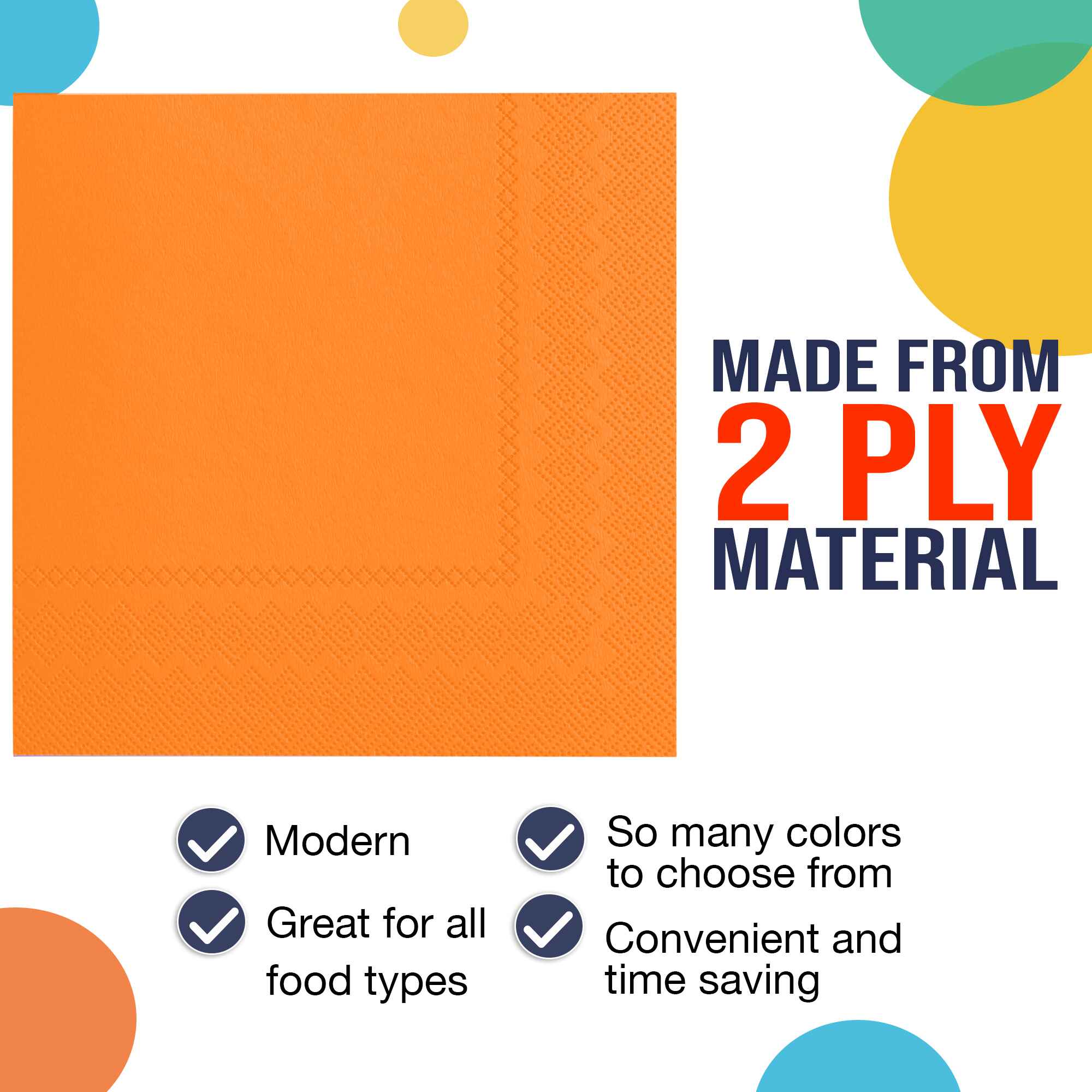Orange Luncheon Napkins | 1800 Count