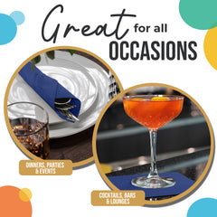 Navy Beverage Napkins | 100 Count