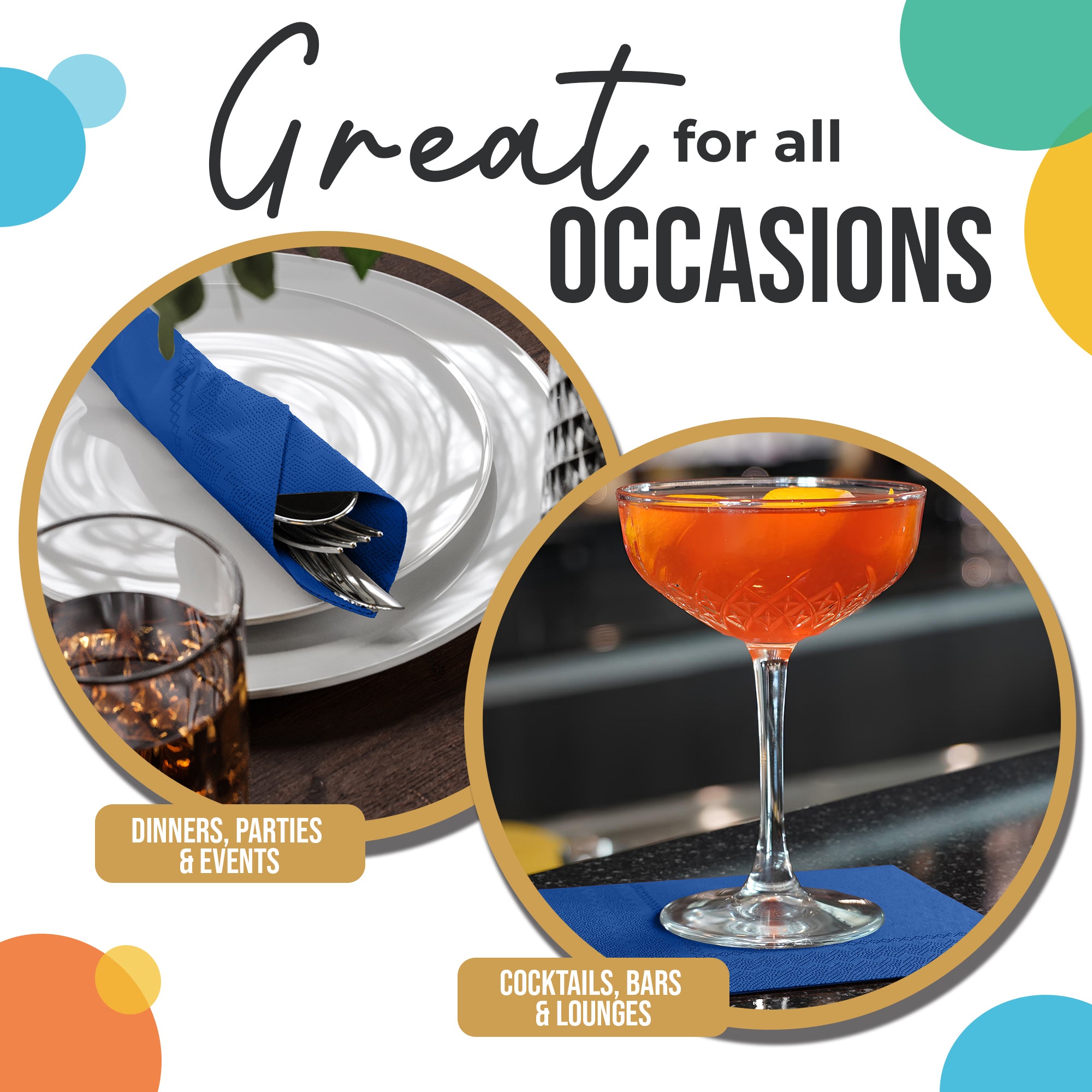 Dark Blue Luncheon Napkins | 100 Count