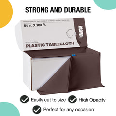 54 in. x 100 Ft. Cut To Size Table Roll  | Brown | Case of 6