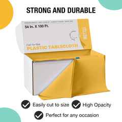 54 in. x 100 Ft. Cut To Size Table Roll  | Yellow | Case of 6